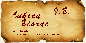 Vukica Biorac vizit kartica